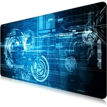 Large Mouse Pad for Desk,Gaming Mouse Pad XXL 35.5x15.8 inch Large Desktop Mouse Pad Blue Black, Large Mouse Pad for Work and Gaming (Blue Black)