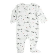 aden + anais, long sleeve zipper one-piece, otters, 0-3m