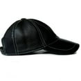 thumbnail image 4 of 100% Real Genuine Lambskin Leather Baseball Cap Hat Sports Visor Black, 4 of 5