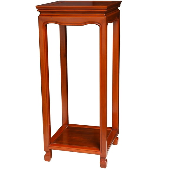 28" Tall Rosewood Pedestal Planter Display Stand - Honey