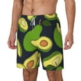 thumbnail image 2 of Gaeub Fresh Avocado Mens Swim Trunks Stretch Beach Shorts Quick Dry for Men Swim Shorts Swimwear with Pockets- X-Large, 2 of 9