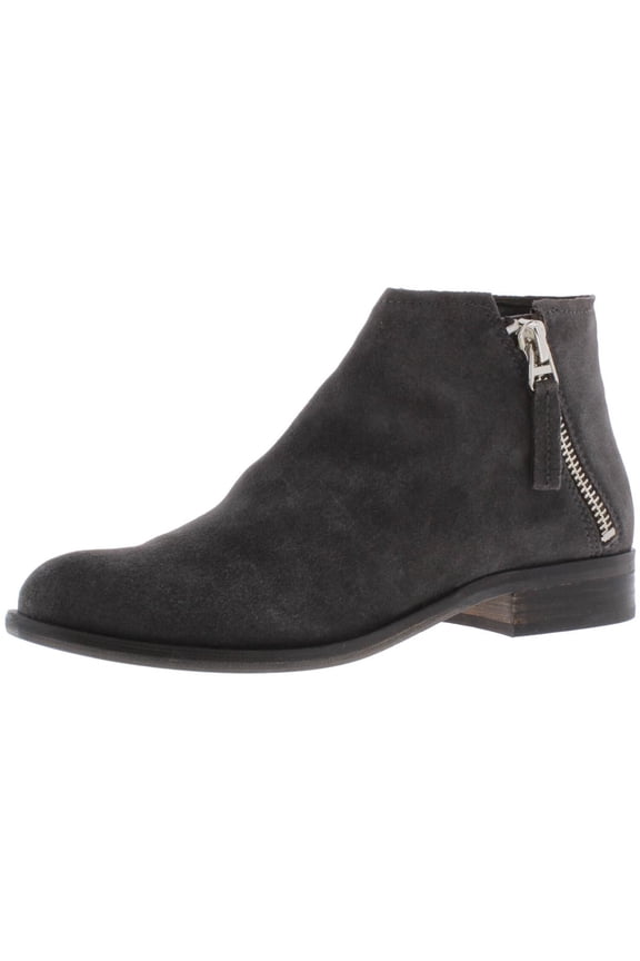 DOLCE VITA Womens Gray Vesa Almond Toe Leather Booties 6