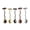 Random Color-5Pcs, variant on 5Pcs Spoon Coffee Teaspoon Set, Zinc Alloy Tea Spoon Dessert Spoon, Cute Scoop for Stirring Drink Mixing Milkshake Jam