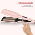 thumbnail image 3 of Aima Beauty 2 Barrel Hair Crimper, 1.25 inch Twins Mermaid Hair Waver, 30S Heats Up Crimper Hair Iron, Pink, 3 of 10