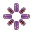thumbnail image 3 of Fofosbeauty 24pcs Press on Nails, Artificial Acrylic Nails for Salon Quality in Seconds,Square Frosted Wear Nails Purple Pumpkin, 3 of 10