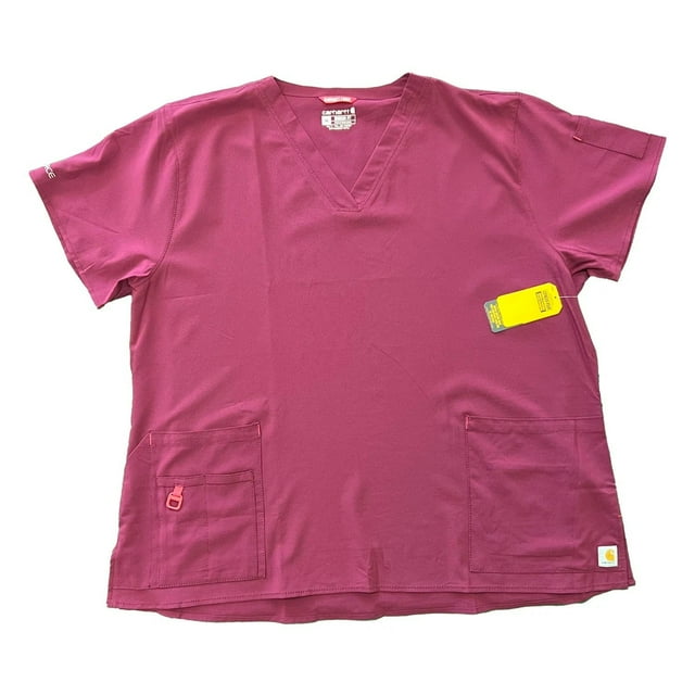 Carhartt Haut Uni à Col en V Robuste Flex pour Femmes avec Poche et Anneau en D (M03)
