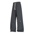 thumbnail image 2 of Pantalones largos informales de color liso para hombre - Ligeros - Poliéster - Primavera/verano - Corte holgado - Versátiles para el día a día, 2 of 8