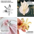thumbnail image 4 of Efavormart 4 Pack | Silver Metal Fork Knife Spoon Design Napkin Rings - Utensil Themed Napkin Holders, 4 of 5