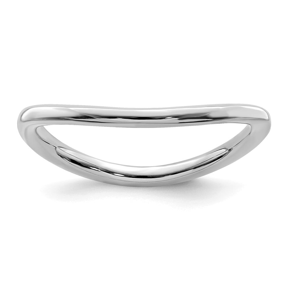 Best Quality Free Gift Box Sterling Silver Rhodium-plated Twist Ring by Stackable Expressions