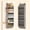 Gray, variant on Norcho Overdoor Organizer, Clear Window+4 Pockets, Anti-Tilt 40lb, 5 Sections, Beige- Pantry, Nursery, Bathroom, Bedroom, Dorm