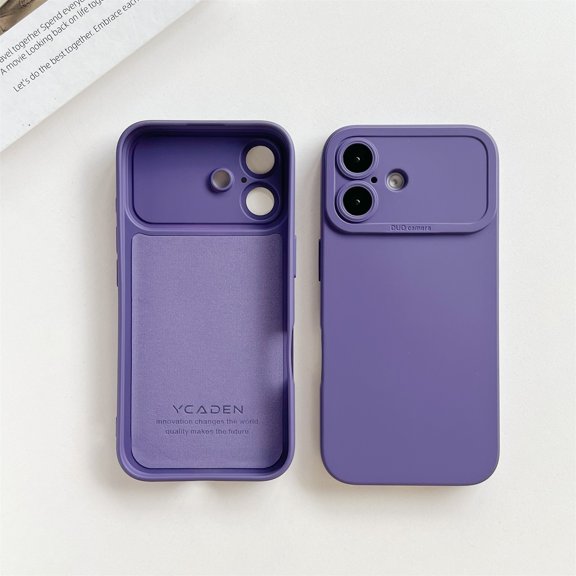 Allytechgroup Case for iPhone 16, Slim Lightweight Protective Phone Shell [Military-Grade Drop Protection] Anti-Slip Flexible Soft TPU Back Heavy-Duty Shockproof Bumper Cover, Darkpurple