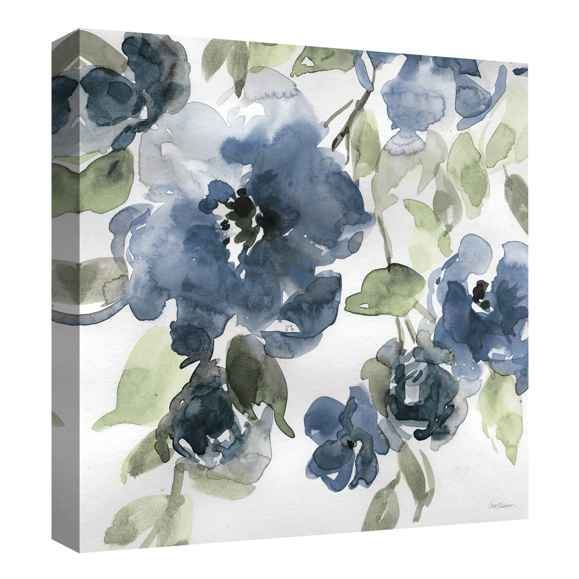 Masterpiece Art Gallery Belle's Blue I Indigo by Carol Robinson Canvas Art Print 16" x 16"