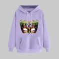 thumbnail image 2 of VBTAPA Womens Mardi Gras Hoodie Novelty 3D Graphic Printed Hooded Sweatshirt Carnival Themed Print Drawstring Long Sleeve Pullover Tops Parade Party Sweatshirt Purple M, 2 of 6