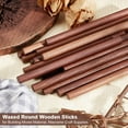 thumbnail image 4 of 20Pcs Walnut Dowel Rods 5.9 Inch Long Walnut Wood Sticks 0.4 Inch Unfinished Round Sticks Wooden Carving Blocks Wooden Sticks for Building Model Material DIY Craft Supplies - Coconut Brown for making, 4 of 9
