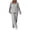 Gray, variant on Gamivast Women's 2 Piece Outfits Plus Size Half Zip Long Sleeve Pullover Wide Leg Sweatpants Tracksuit Lounge Sets Casual Activewear for Fall Winter Army Green XL