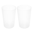 thumbnail image 1 of 2uds Baño Dientes Cepillo Vasos PP Copa, Color Transparente, 4.52''x3.03'', 1 of 7