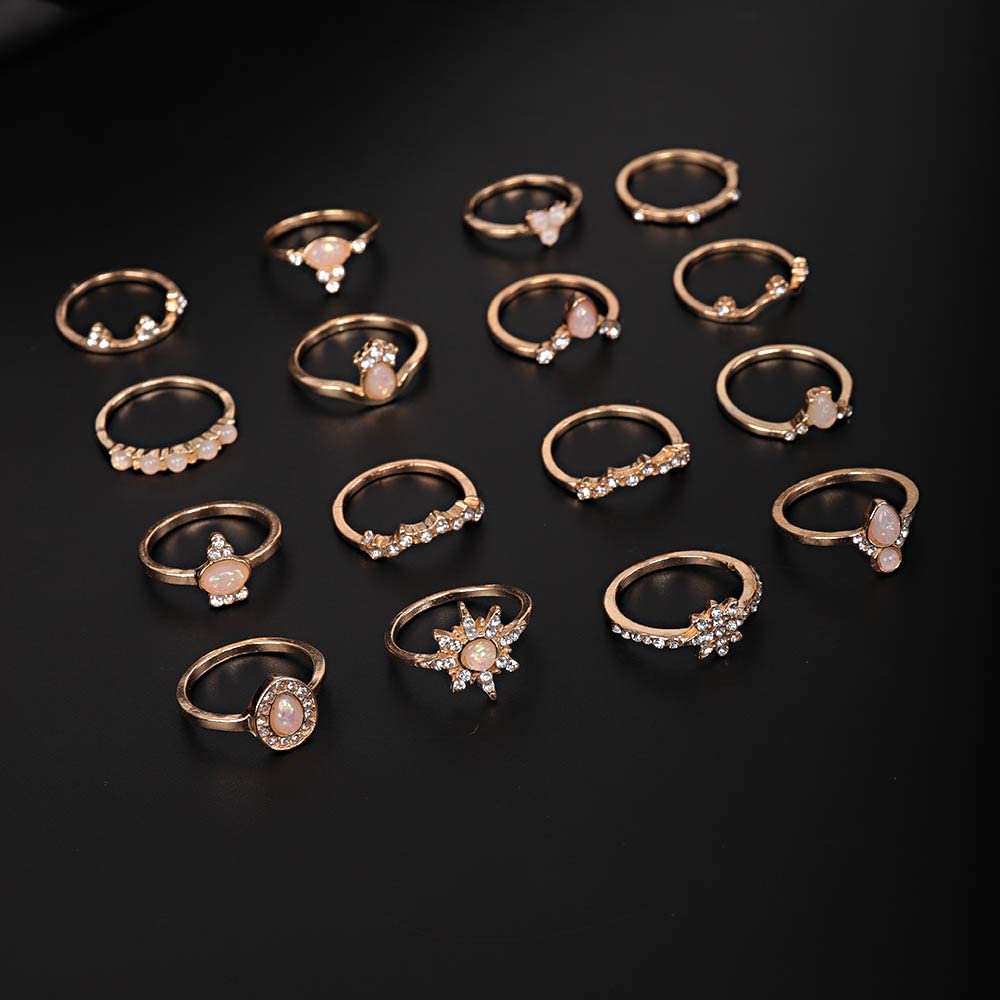 Womens Knuckle Rings Ring Set Gold 