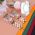 thumbnail image 2 of For Apple Watch Series 3/2/1 42mm Hollow Shiny Rhinestones Decor Strap+Transparent Watch Case, 2 of 3