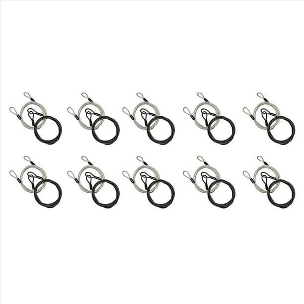 20x Candado de Cable Seguridad de Viaje 100 cm / 3,3 Pies , Candado Equipaje con Cable de Seguridad con Revestimiento de Acero