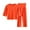 Orange, variant on tarylea Girls Clothes 2 Piece Set Homewear 3/4 Sleeve Tops High Rise Stretch Wide Leg Suits Solid Color Loose Comfy Casual Outfits