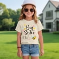 thumbnail image 2 of Hessimy Girls Shirts - Cotton Blend Short Sleeve Tops - Crewneck Cute Graphic Girls Tee Shirt Pack(Beige,5-6 Years), 2 of 4