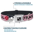 thumbnail image 4 of Buckle-Down Pet Collar, Dog Collar Metal Seatbelt Buckle, Love Hate Betrayal Pink Black Fuchsia, 15 to 24 Inches 1.0 Inch Wide, 4 of 8