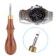 thumbnail image 5 of Palanca de reloj de acero con mango de madera, herramienta de reparación de relojes, abridor de cajas de reloj para relojeros, 5 of 5