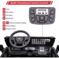 thumbnail image 6 of EastVita 24V Kids Ride on Car with Remote Control Ride on Toys 2 Seats 20" Extra Seat Wide Truck Vehicle with LED Light, Front Storage, Central Control, Horn, Bluetooth USB, 6 of 10