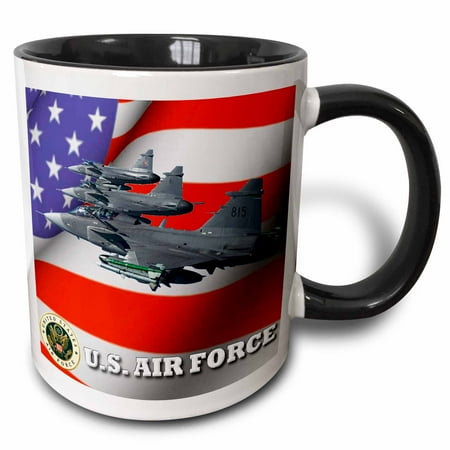 

3dRose United States Air Force Two Tone Black Mug 11oz
