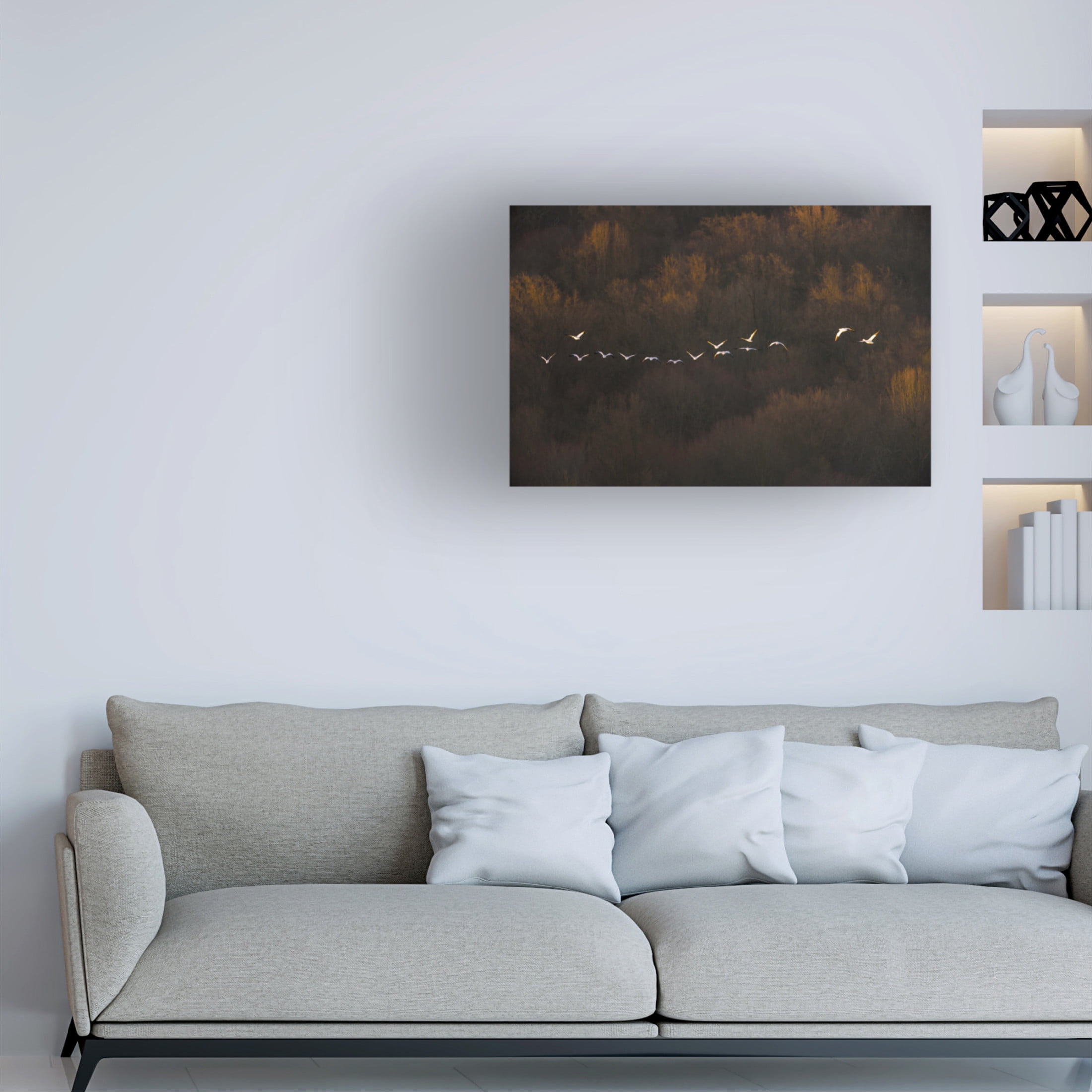 Canvas Wall Art - ??? / Austin 'Morning Mood' Wall Art for Living Room, Bedroom, or Office Décor by Trademark Fine Art - 24 x 16 Inches