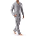 thumbnail image 5 of Conjunto de pijama IZOD de punto de gamuza para hombre, color gris XXL, 5 of 5