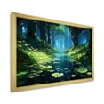 thumbnail image 2 of Designart "Nighttime Collage of Jungle River III" Landscapes Framed Wall Art Decor - Tropical Green Jungle Bedroom Framed Canvas Wall Art, 2 of 6