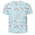 thumbnail image 1 of Ropa de unicornio para niños y niñas de verano, ropa de moda para niños, camisetas casuales de dibujos animados, disfraz 4T Gao Jinjia LED, 1 of 2