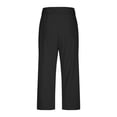 thumbnail image 5 of Stamzod Womens Capris Fashion Solid Color Stretch Waist Work Capri Leggings Casual Slim Fit Yoga Leggings with Pockets for Women Black M, 5 of 7
