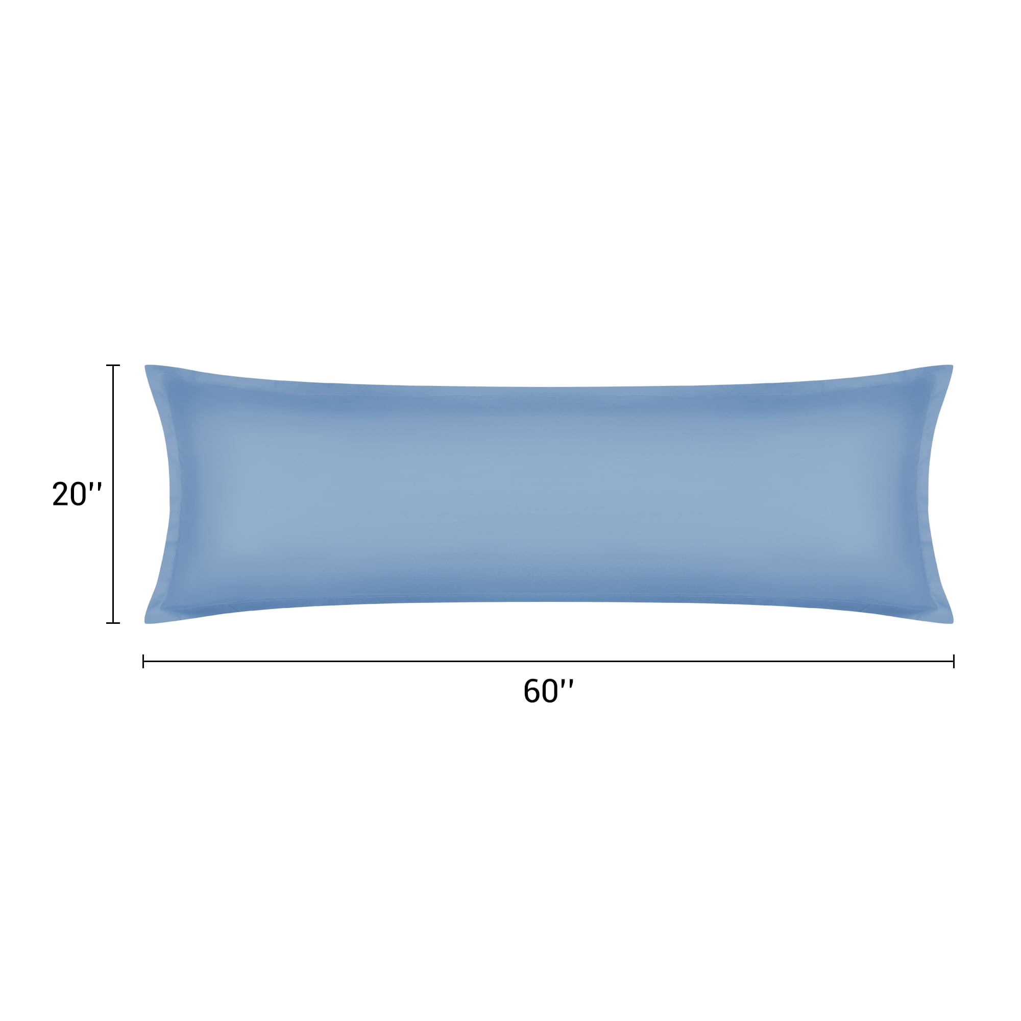 Unique Bargains 1 Pcs Pillow Cases Breathable Cooling Pillow Covers Blue 20"x60"