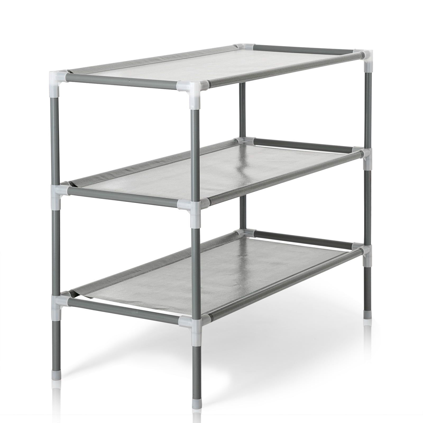 3-Tier Non-woven Fabric Shoe Rack Compact, Easy Assembly Durable
