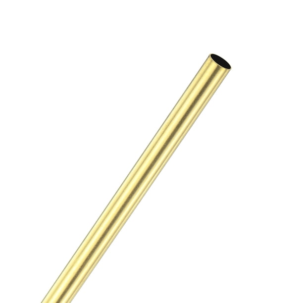 Uxcell 1-Pack Tubo Redondo de Latón de 300mm, 5.5mm OD 0.2mm Grosor de Pared H65 Tubo Sin Costura para Construcción/Mecanizado/Manualidades DIY