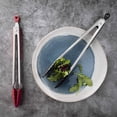 thumbnail image 3 of New DI ORO 2-Piece Kitchen Tongs Set (9-Inch and 12-Inch) – Stainless Steel with Non-Stick 480F Heat-Resistant Silicone Tips – Great Tool for Cooking, Serving, and Barbecuing - Dishwasher Safe (Black), 3 of 4