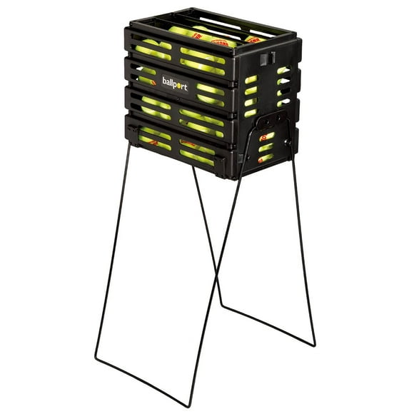 Tourna Ballport Trémie à Balles de Tennis Contient 80 Balles Durable et Légère – Noir