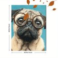 thumbnail image 3 of Smart Pug with Glasses Canvas Print, Wall Art for Living Room, Bedroom, Office, Cafe, Bar, Study, 3 of 8