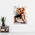 thumbnail image 2 of Martial Arts Kickboxer Athlete Splat Paint Art Extra Large XL Wall Art Poster Print, 2 of 3