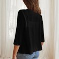 thumbnail image 4 of TMOYZQ Summer Cardigans for Women Lightweight 3/4 Sleeve Outerwear High Low Cardigan Sweaters Casual Beach Vacation Cover up, 4 of 7