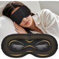 thumbnail image 1 of wonima11 Sleep Mask with 3D Contoured Cup for Men Women, Eye Mask for Sleeping, Soft Breathable Sleeping Mask with Adjustable Elastic Strap for Travel Flight Nap (Black), 1 of 1