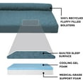 thumbnail image 2 of FurHaven Pet Products Paw-Quilted Cooling Gel Memory Foam Deluxe L-Chaise Pet Bed for Dogs & Cats - Bluestone, Jumbo, 2 of 15