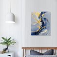 thumbnail image 4 of Nawypu Quebo Blue Marble Art Painting Abstract Canvas Wall Art Gold Wall Decor  Piece Wall Art For Living Room Decor Office Wall Decor Framed, 4 of 5