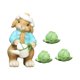 thumbnail image 3 of Escultura de resina de conejo para centro de mesa, estatua de conejo para jardín, escritorio Con 3 Repollos, 3 of 9