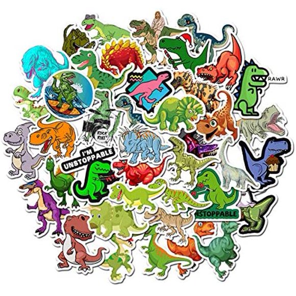 Dinosaur Stickers for Water Bottles, | 50-Pack | Cute,Waterproof,Aesthetic,Trendy Stickers for Teens,Girls,Perfect