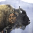 thumbnail image 2 of Allen, Kimberly 26x26 Black Ornate Wood Framed with Double Matting Museum Art Print Titled - Chief, 2 of 4
