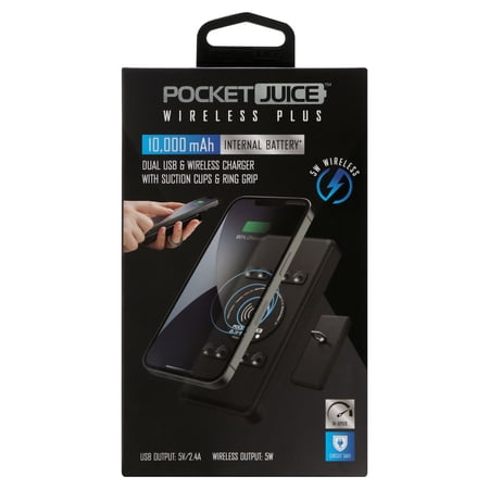 TZUMI POCKET JUICE WIRELESS PLUS – 3-IN-1 PORTABLE POWER PACK WITH HIGH-SPEED WIRELESS CHARGING