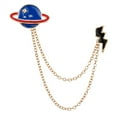 thumbnail image 1 of serony Cartoon Pattern Brooch Cute Star Cloud Chain Collar Pin Clip Badge Clothes Accessories Type 3, 1 of 7